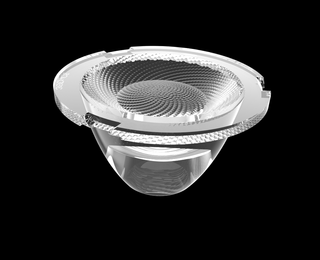 28mm 15degree 24degree 36degree PMMA Downlight Lenses For LED Light With Holders Hotel Cutoff Series For φ4-φ6 COB Light Source