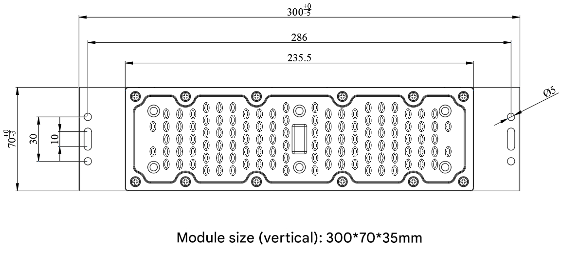 112 In one Power 30-50W 300×70×35mm, DC48V LED Module